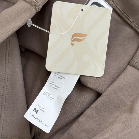 NWT Fabletics Define High Waisted 7/8 Leggings Size M Dessert Shadow - Picture 10 of 12
